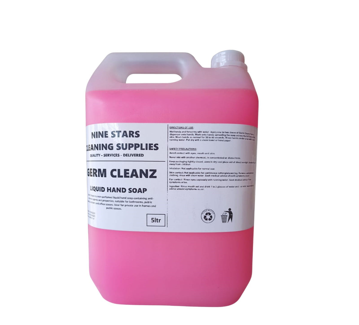 Germ Cleanz - Pink Hand Soap - 5 Litre – Nine Stars Cleaning Supplies