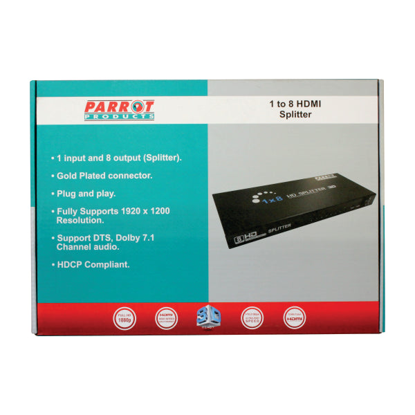 Adaptor - 1 To 8 HDMI Splitter
