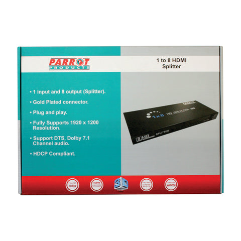 Adaptor - 1 To 8 HDMI Splitter