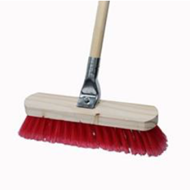 Metal Flagged Broom with wooden handle